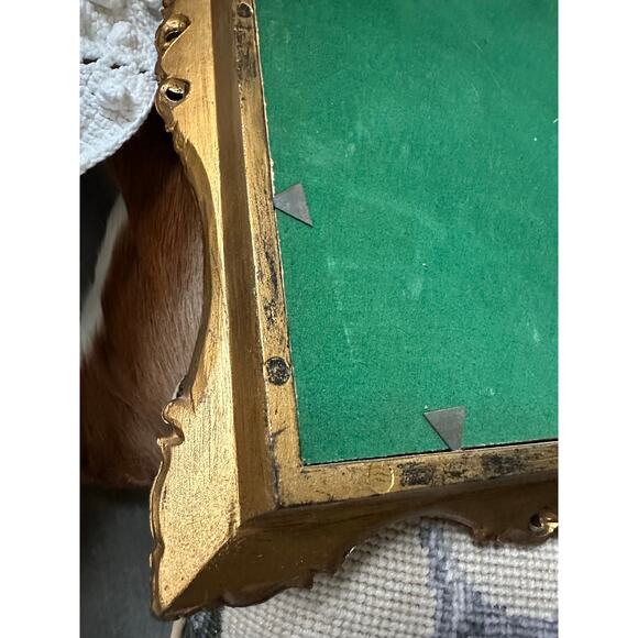 Vintage Pierre AugusteRenoir Young Girl With Basket Of Flowers Print gold frame - Picture 6 of 10